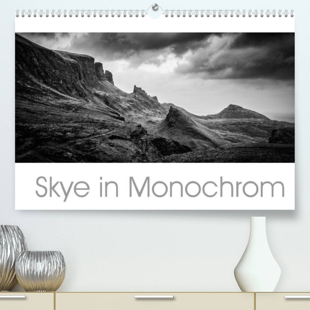 Skye in Monochrom (Premium, hochwertiger DIN A2 Wandkalender 2022, Kunstdruck in Hochglanz)