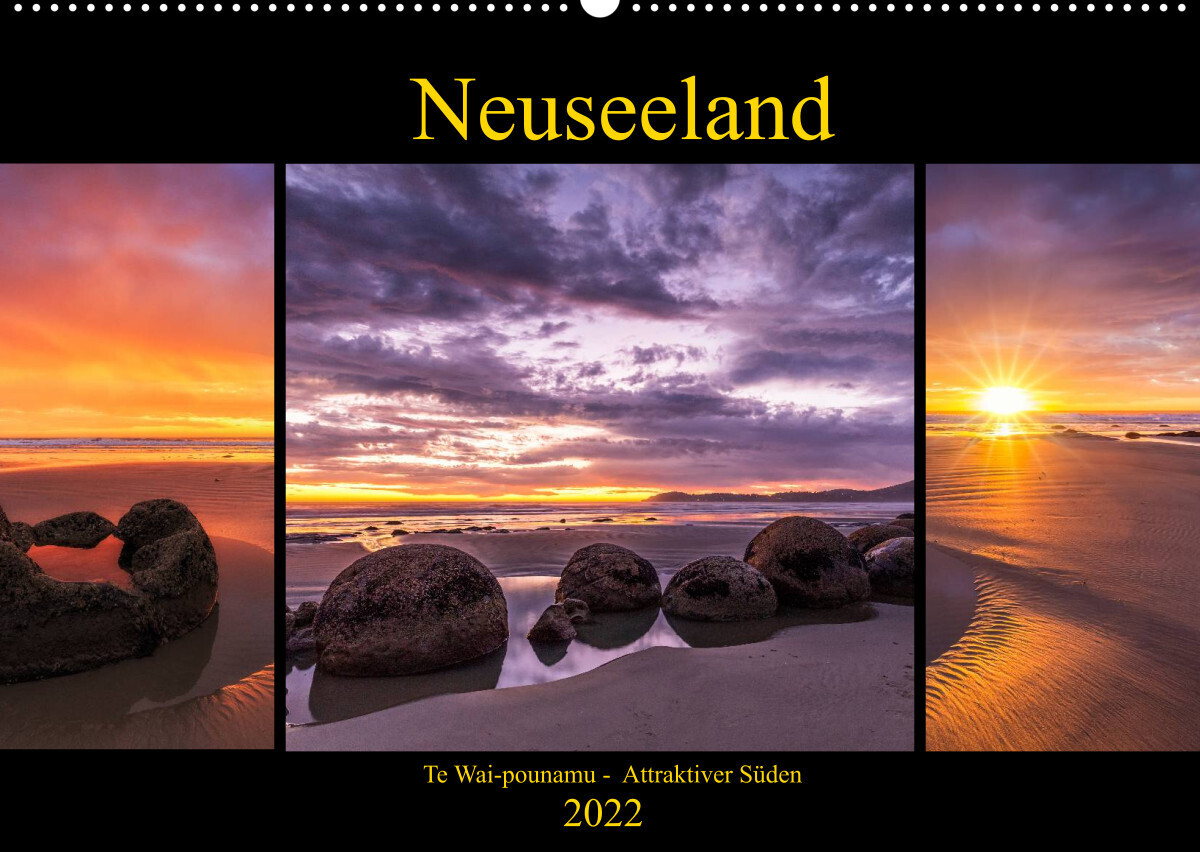 Neuseeland - Attraktiver Süden (Wandkalender 2022 DIN A2 quer)