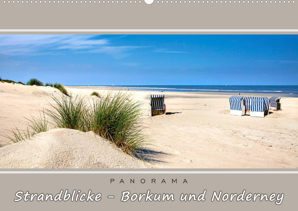 Strandblicke Borkum und Norderney (Wandkalender 2022 DIN A2 quer)