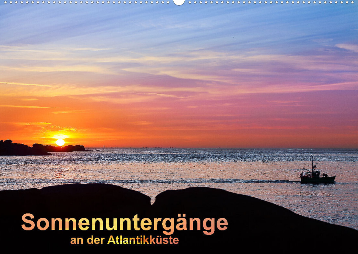 Sonnenuntergänge an der Atlantikküste (Wandkalender 2022 DIN A2 quer)