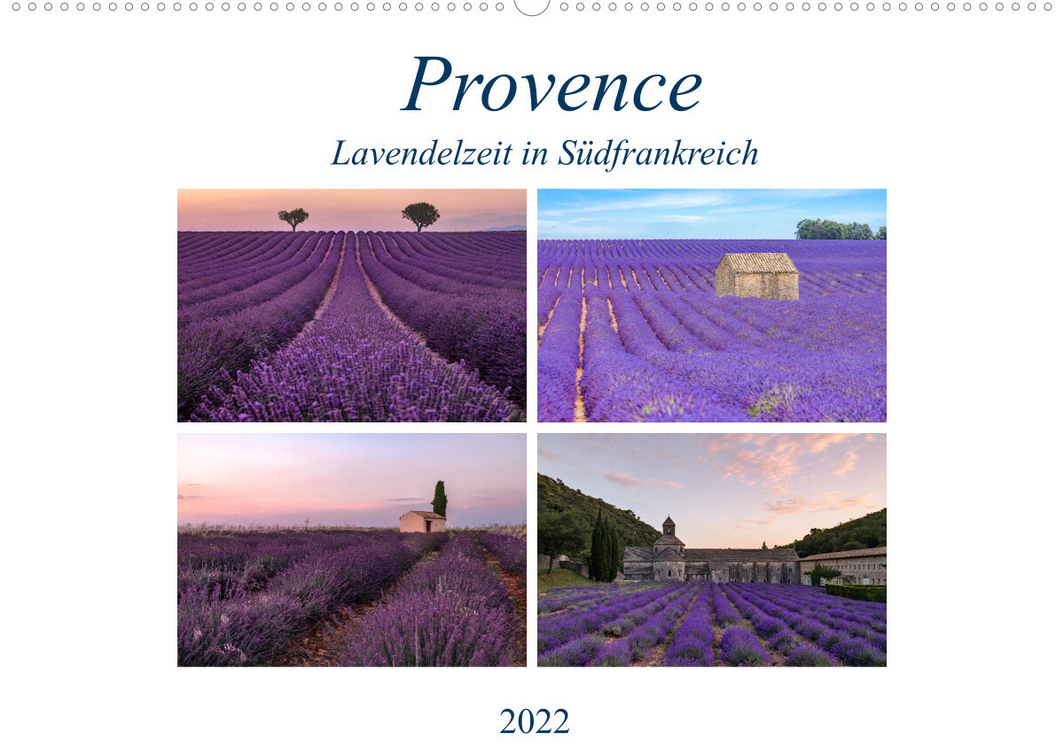 Provence, Lavendelzeit in Südfrankreich (Wandkalender 2022 DIN A2 quer)