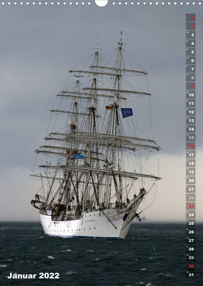 Segelromantik - Großsegler auf der Ostsee (Wandkalender 2022 DIN A3 hoch)
