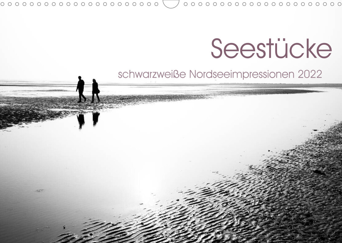 Seestücke. Schwarzweiße Nordseeimpressionen 2022 (Wandkalender 2022 DIN A3 quer)