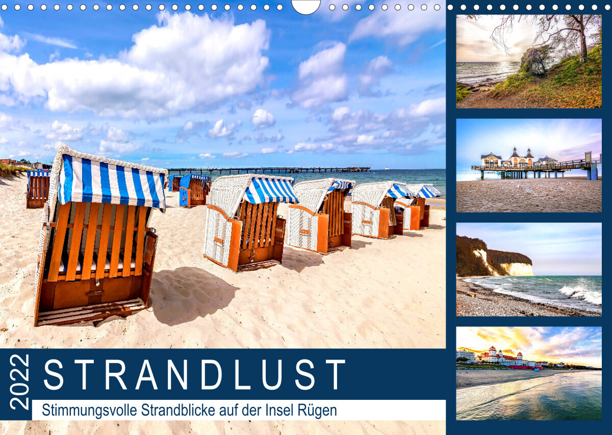 STRANDLUST Insel Rügen (Wandkalender 2022 DIN A3 quer)