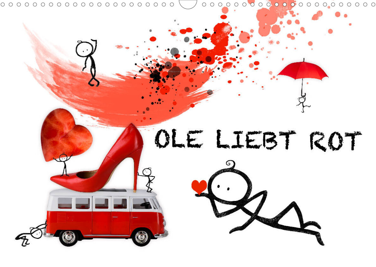 OLE LIEBT ROT (Wandkalender 2022 DIN A3 quer)