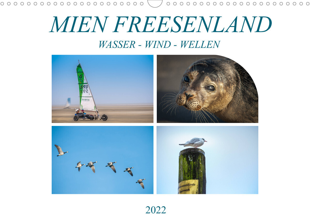 MIEN FREESENLAND - Wasser, Wind, Wellen (Wandkalender 2022 DIN A3 quer)