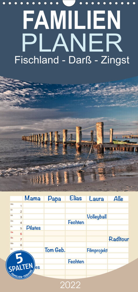 Familienplaner Fischland - Darß - Zingst (Wandkalender 2022 , 21 cm x 45 cm, hoch)