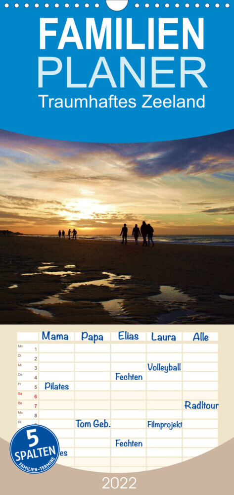 Familienplaner Traumhaftes Zeeland (Wandkalender 2022 , 21 cm x 45 cm, hoch)