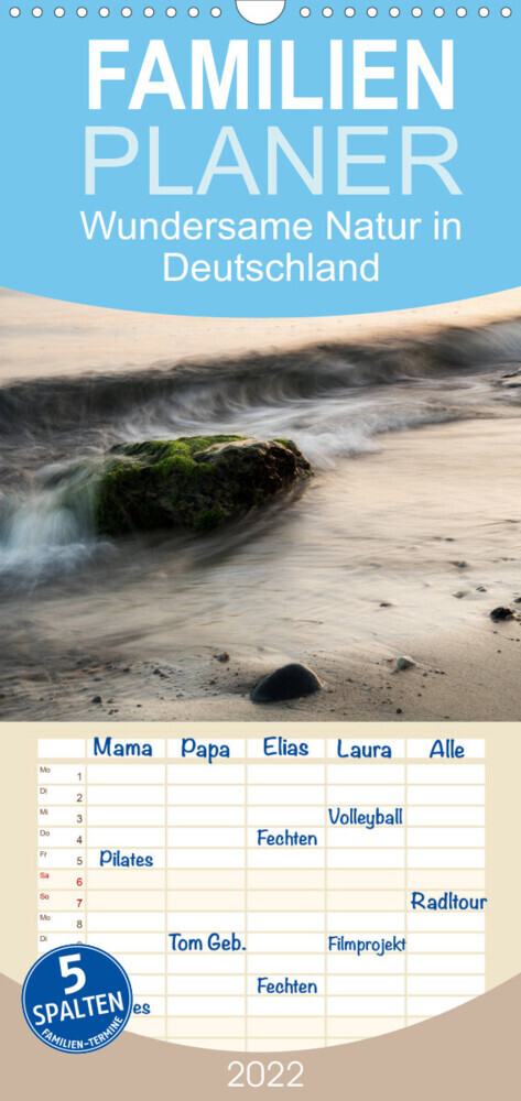 Familienplaner Wundersame Natur in Deutschland (Wandkalender 2022 , 21 cm x 45 cm, hoch)