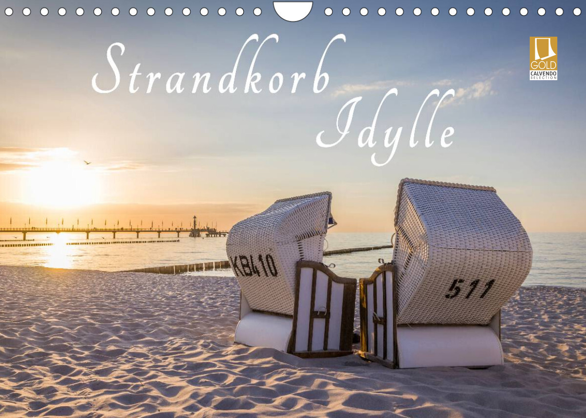 Strandkorb Idylle (Wandkalender 2022 DIN A4 quer)