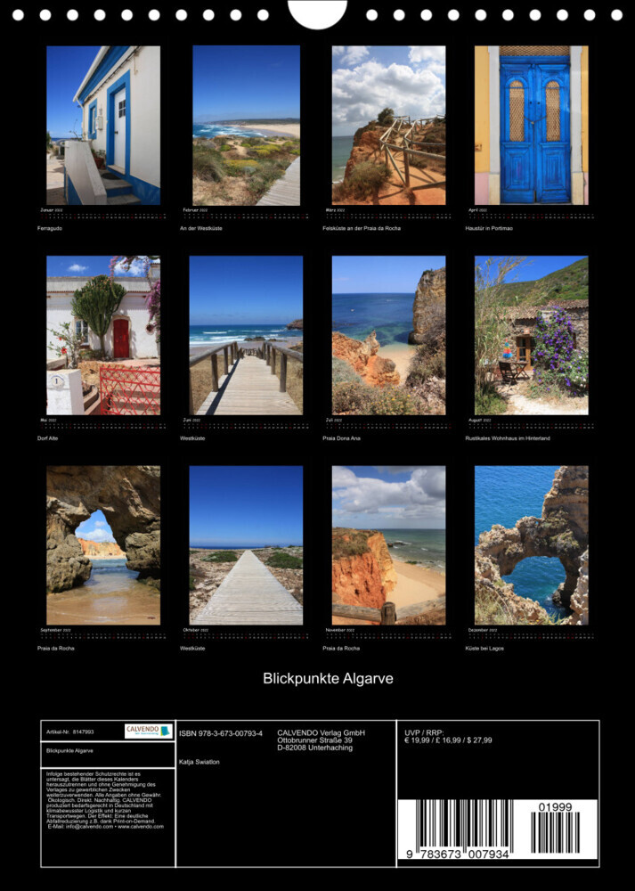 Blickpunkte Algarve (Wandkalender 2022 DIN A4 hoch)