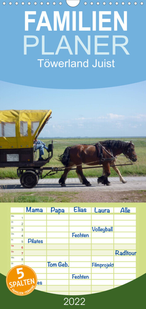Familienplaner Töwerland Juist (Wandkalender 2022 , 21 cm x 45 cm, hoch)