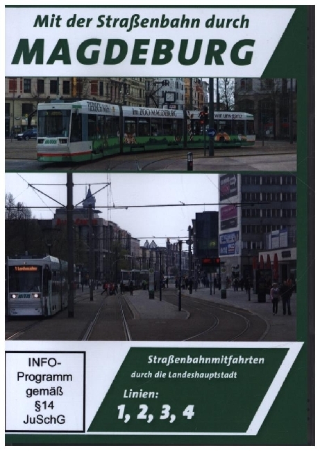 Magdeburg - Linien 1 - 4 - Straßenbahnmitfahrten, 1 DVD