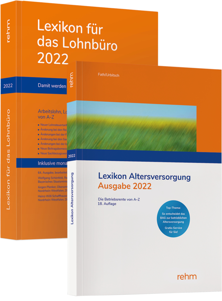 Buchpaket Lexikon für das Lohnbüro und Lexikon Altersversorgung 2022, m. 1 Buch, m. 1 Buch
