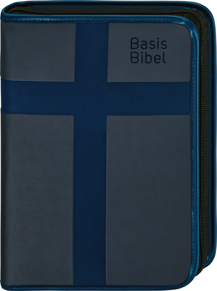 BasisBibel. Die Kompakte. Hülle mit Reißverschluss. Blau