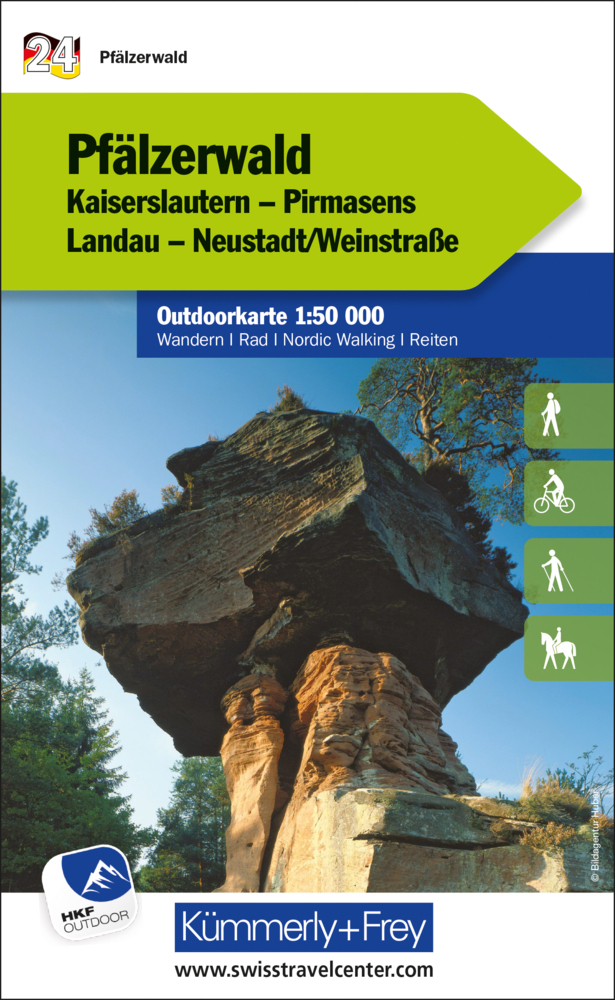 Kümmerly+Frey Outdoorkarte Deutschland 24 Pfälzerwald 1:50.000