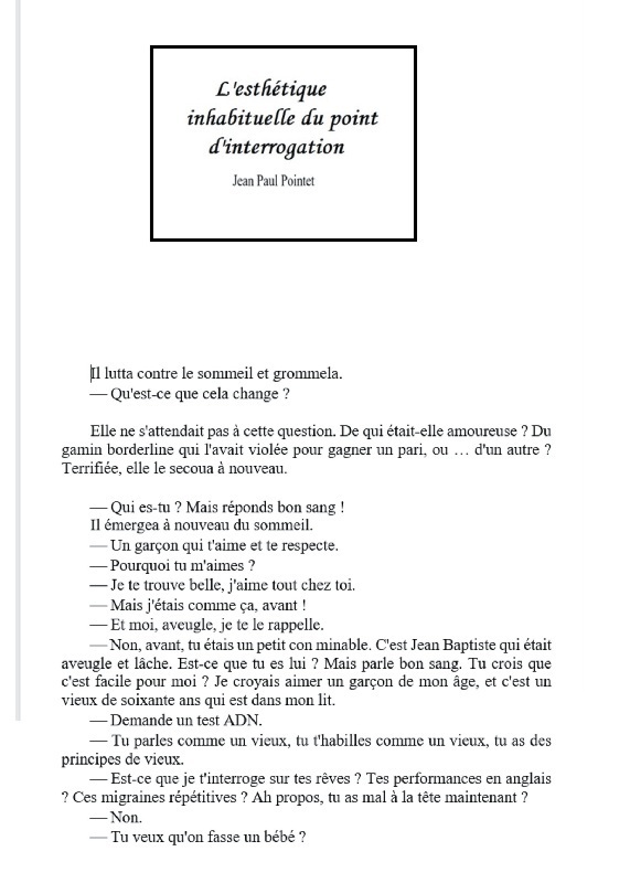 L'esthétique inhabituelle du point d'interrogation