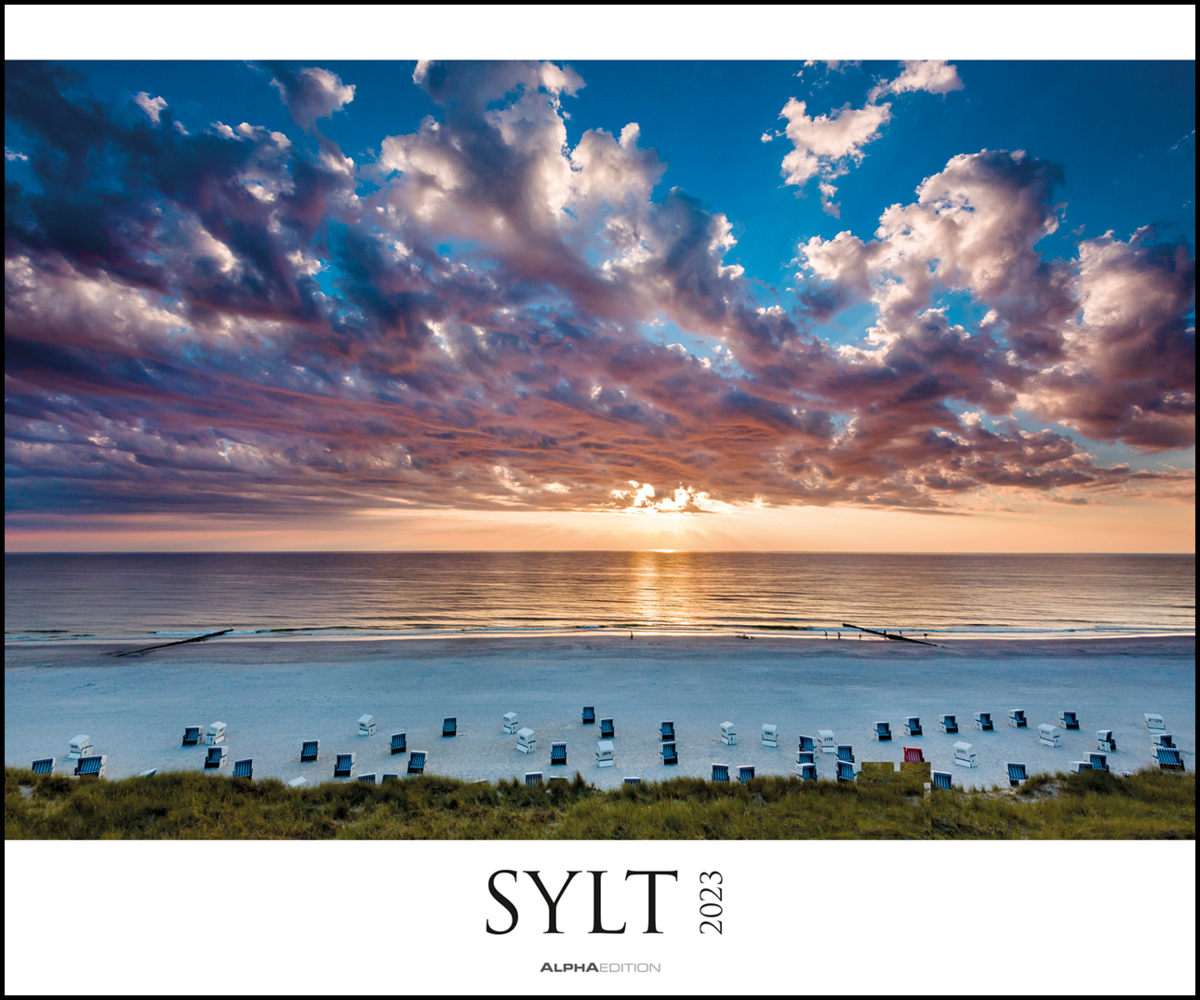 Sylt 2023 - Bildkalender XXL 60x50 cm - hochwertiger Wandkalender im Querformat - Landschaftskalender - Wandplaner - Deutsche Küsten