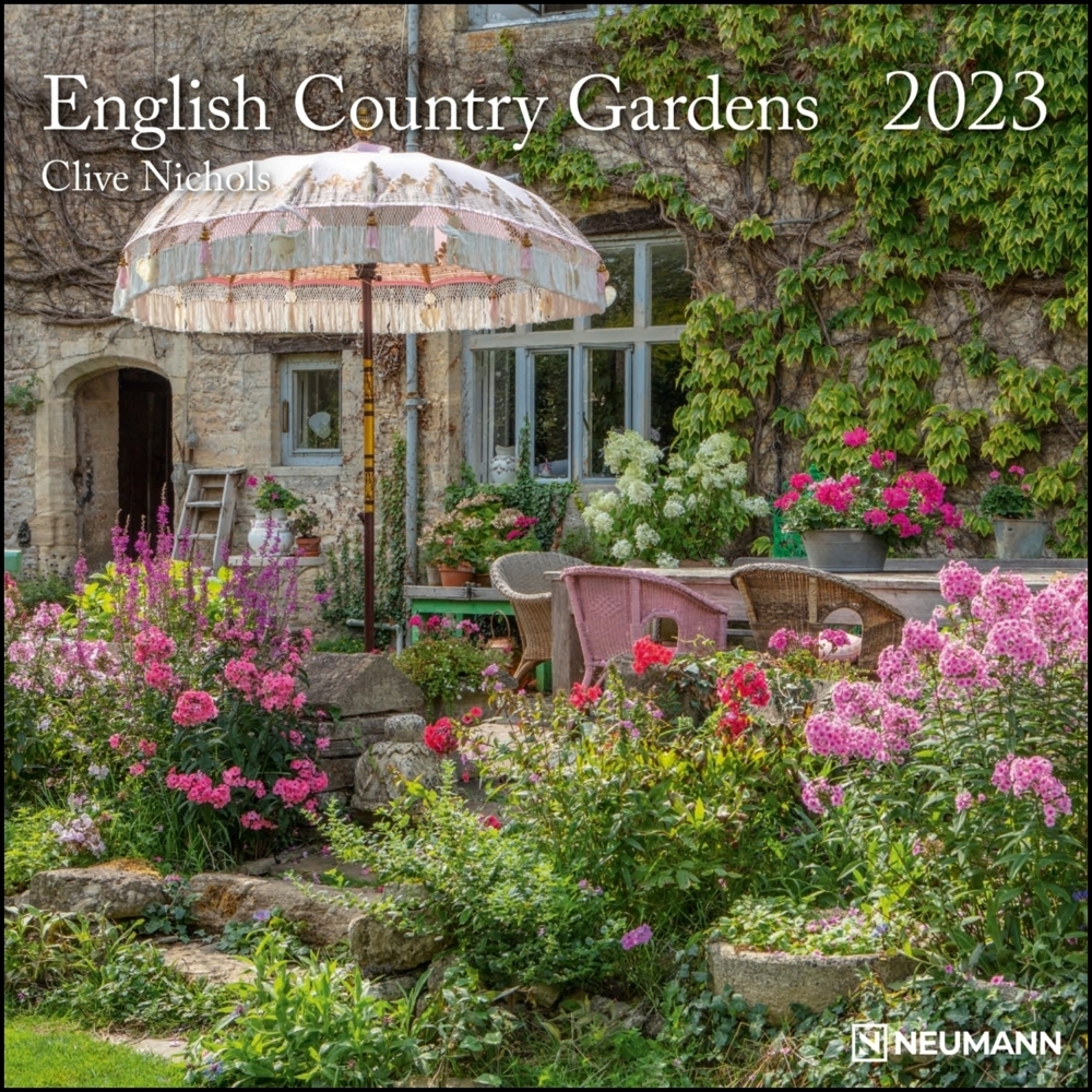 English Country Gardens 2023 - Wand-Kalender - Broschüren-Kalender - 30x30 - 30x60 geöffnet - Garten