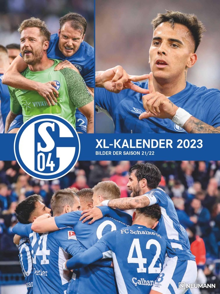 FC Schalke 04 2023 - Poster-Kalender-XL - Fußball-Kalender - Fan-Kalender - 48x64 - Sport