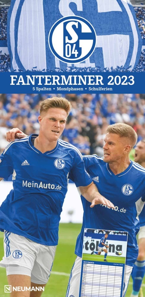 FC Schalke 04 2023 - Fanterminer - Fan-Kalender - Fußball-Kalender - 22x45 - Sport