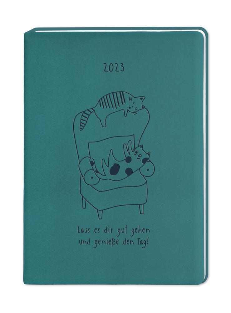Terminplaner Lederlook A6 "Petrol" 2023
