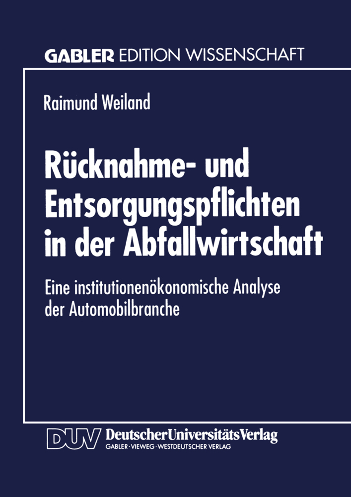 Rücknahme- und Entsorgungspflichten in der Abfallwirtschaft