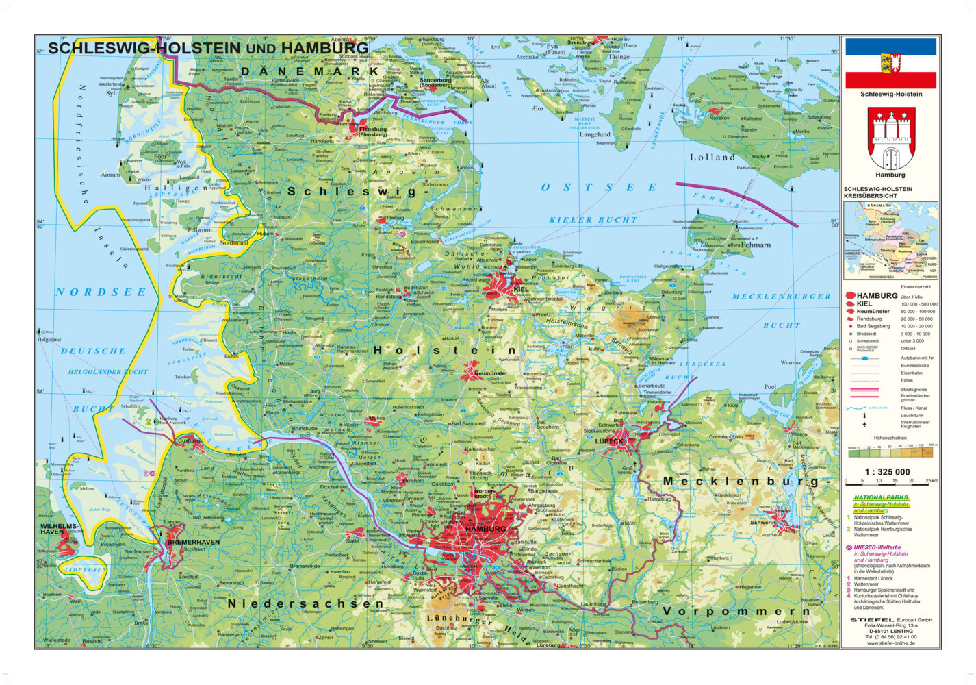 Schleswig-Holstein und Hamburg physisch
