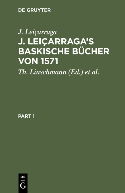 J. Leiçarraga's Baskische Bücher von 1571