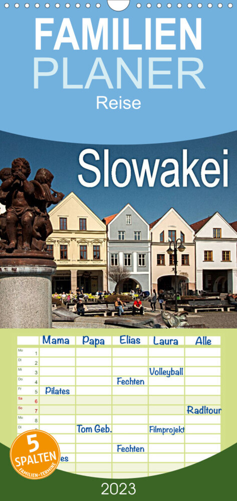 Familienplaner Slowakei (Wandkalender 2023 , 21 cm x 45 cm, hoch)