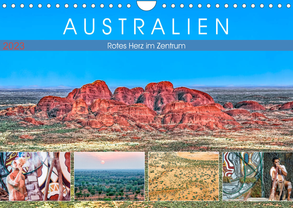 Australien - Rotes Herz im Zentrum (Wandkalender 2023 DIN A4 quer)