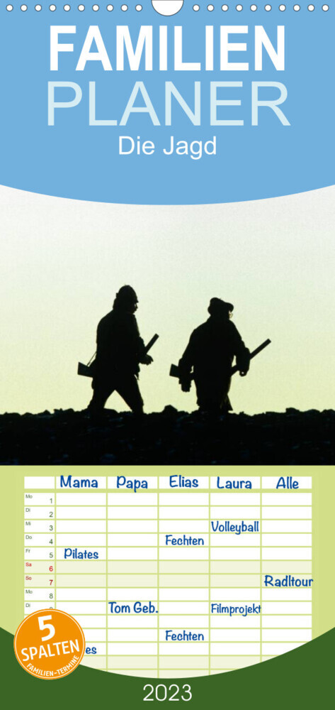 Familienplaner Emotionale Momente: Die Jagd. (Wandkalender 2023 , 21 cm x 45 cm, hoch)