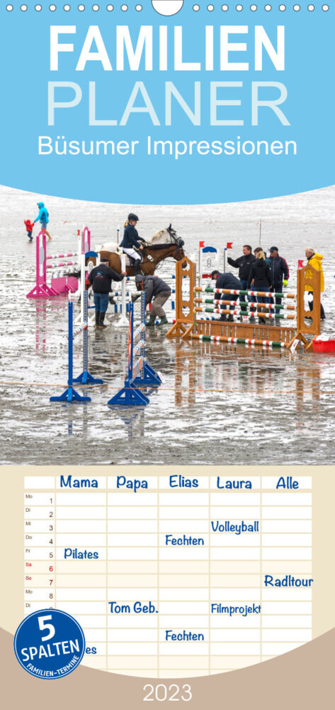 Familienplaner Büsumer Impressionen (Wandkalender 2023 , 21 cm x 45 cm, hoch)