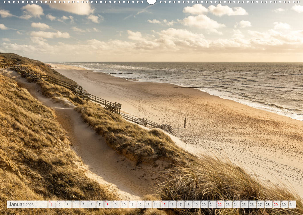 Nordseeperle Sylt (Premium, hochwertiger DIN A2 Wandkalender 2023, Kunstdruck in Hochglanz)