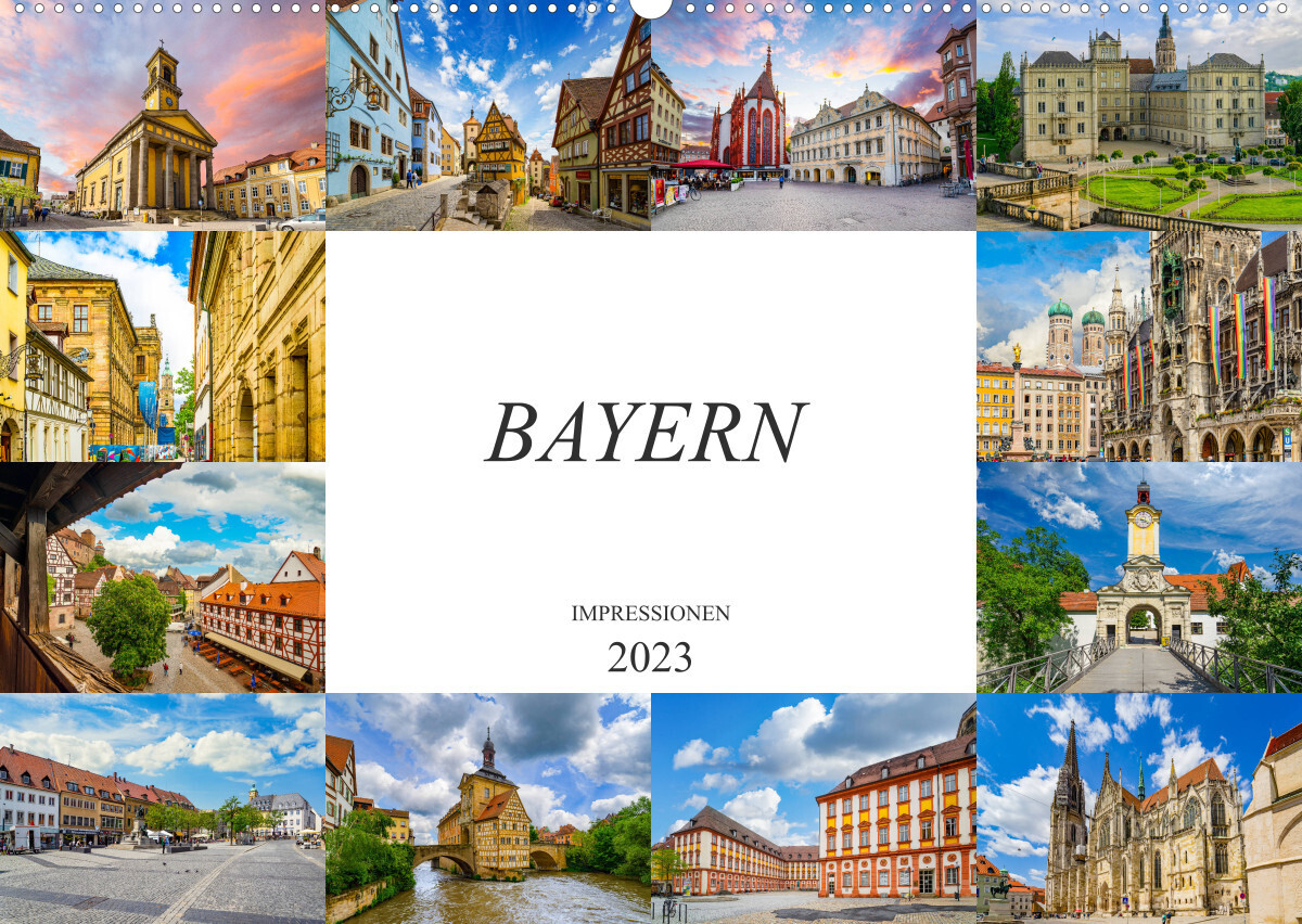 Bayern Impressionen (Wandkalender 2023 DIN A2 quer)