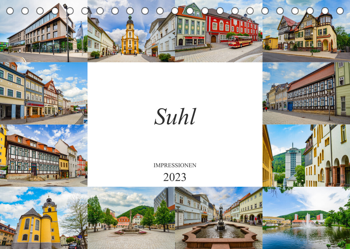 Suhl Impressionen (Tischkalender 2023 DIN A5 quer)