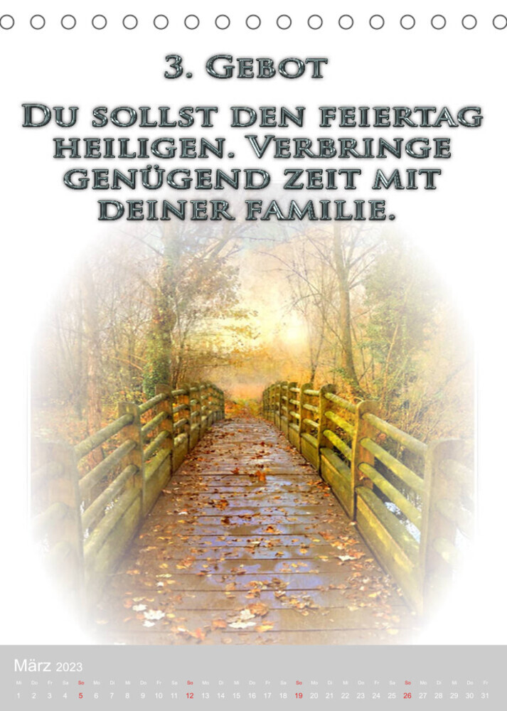 GOTTES 10 GEBOTE (Tischkalender 2023 DIN A5 hoch)