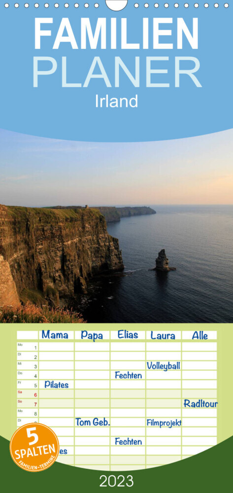 Familienplaner Irland (Wandkalender 2023 , 21 cm x 45 cm, hoch)