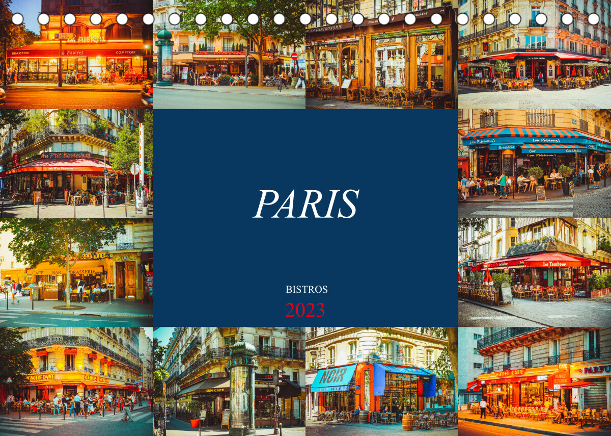 Paris Bistros (Tischkalender 2023 DIN A5 quer)