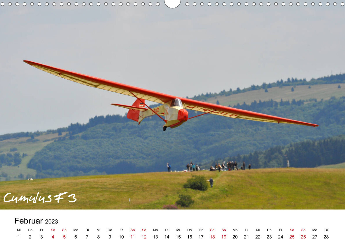 Flugzeuge auf der Wasserkuppe 2023 (Wandkalender 2023 DIN A3 quer)