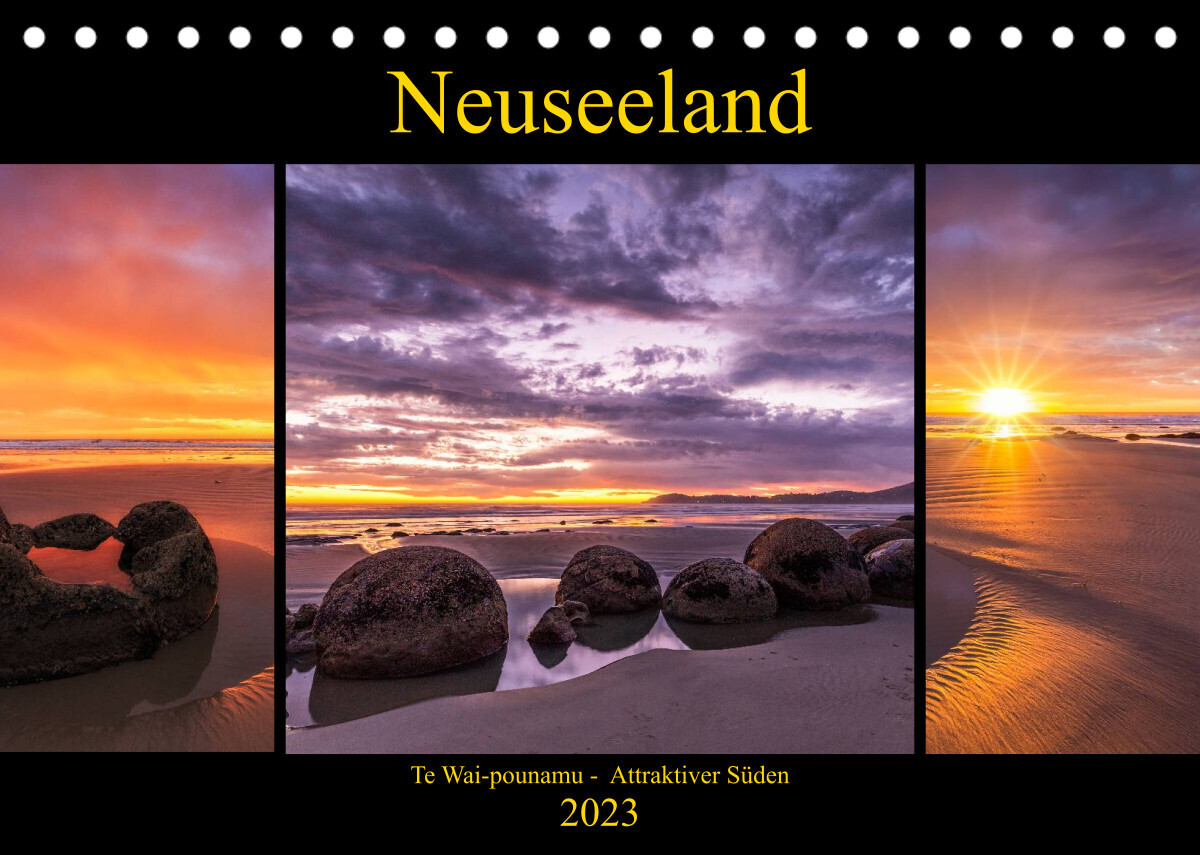 Neuseeland - Attraktiver Süden (Tischkalender 2023 DIN A5 quer)
