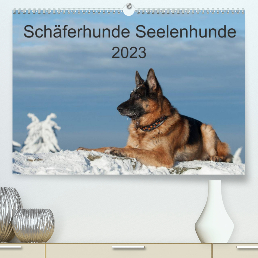 Schäferhunde SeelenhundeCH-Version  (Premium, hochwertiger DIN A2 Wandkalender 2023, Kunstdruck in Hochglanz)