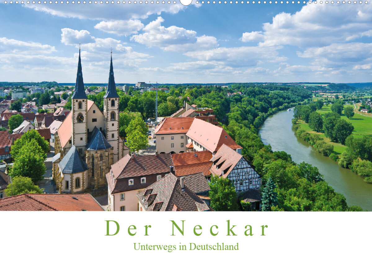 Der Neckar - Unterwegs in Deutschland (Wandkalender 2023 DIN A2 quer)