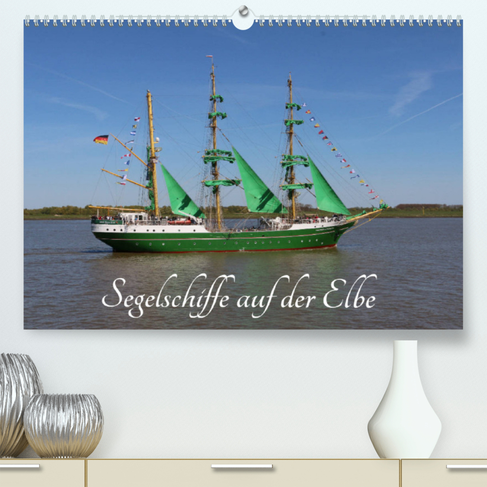Segelschiffe auf der Elbe (Premium, hochwertiger DIN A2 Wandkalender 2023, Kunstdruck in Hochglanz)