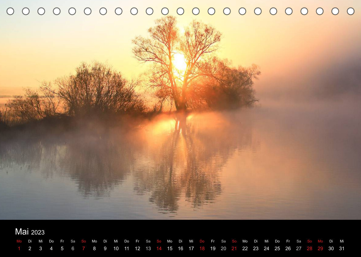 Mystische Momente - Nebelstimmungen an der Ruhr (Tischkalender 2023 DIN A5 quer)