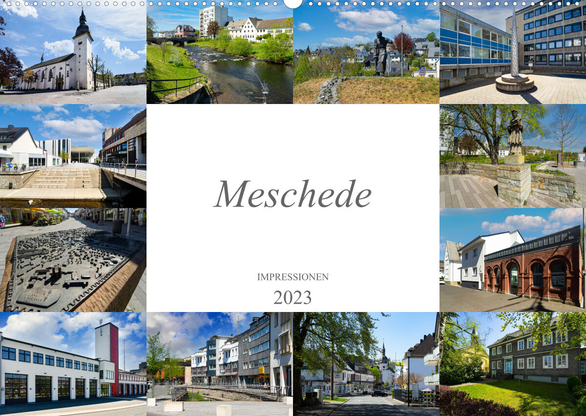 Meschede Impressionen (Wandkalender 2023 DIN A2 quer)