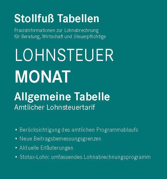 Tabelle, Lohnsteuer 2022 Monat - Sonderausgabe Juni