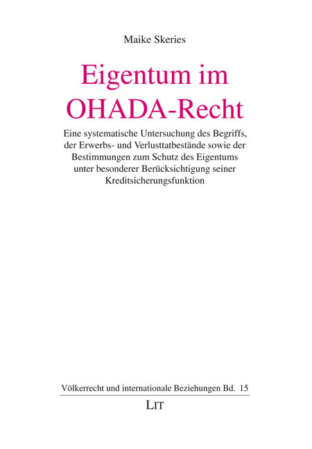 Eigentum im OHADA-Recht