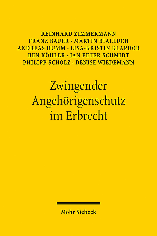 Zwingender Angehörigenschutz im Erbrecht
