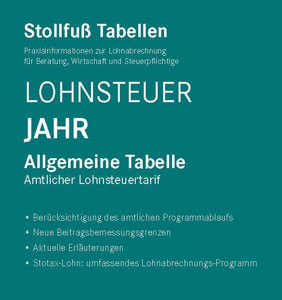 Tabelle, Lohnsteuer 2022 Jahr - Sonderausgabe Juni